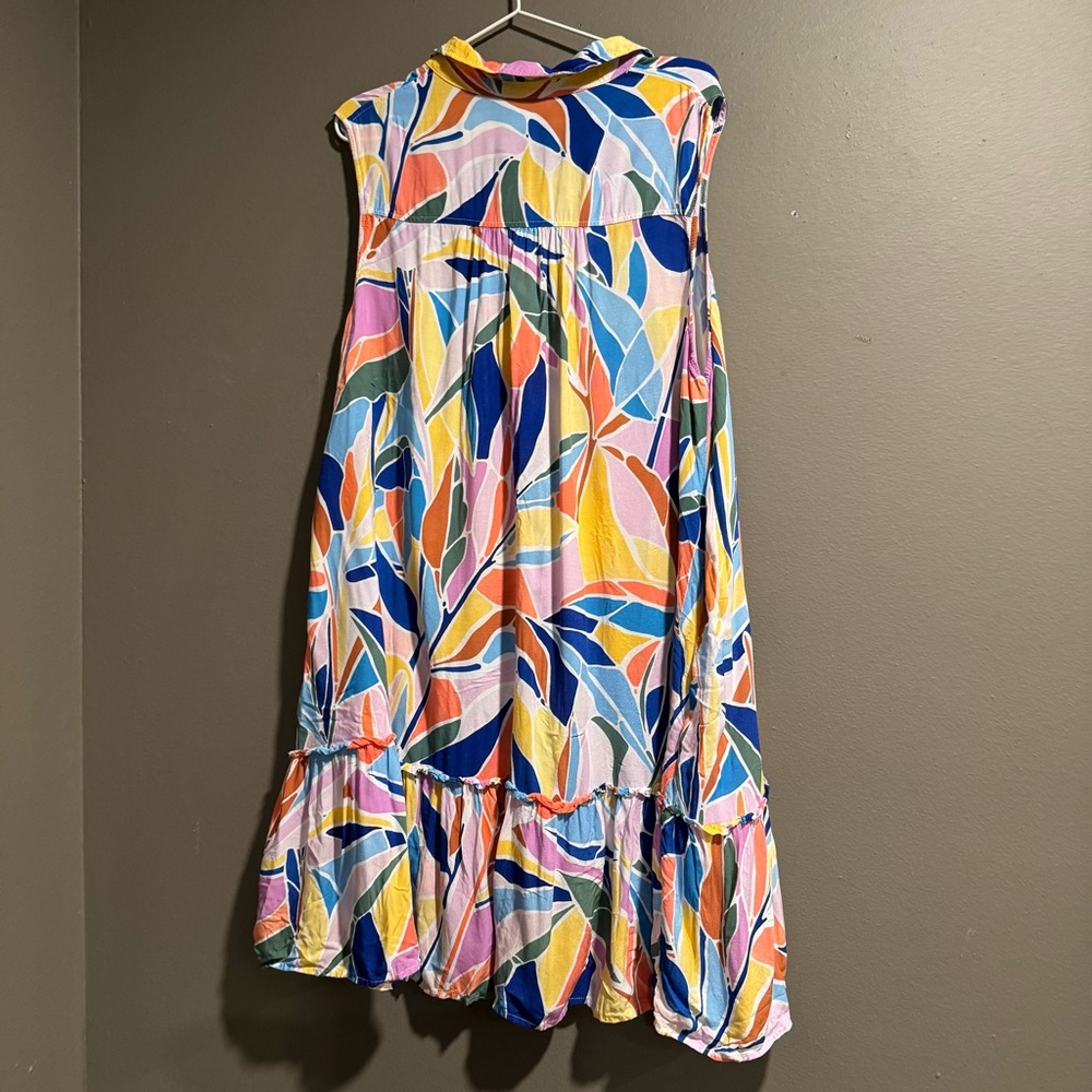 Colorful Sleeveless Sun Dress Size XXXL 22 - Picture 2 of 10